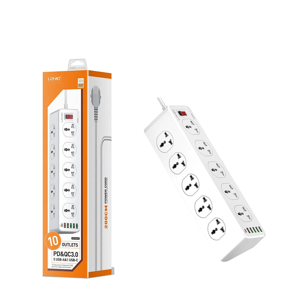 SC10610 LDNIO Power Socket PD 30W Fast Charging Strips SC10610 LDNIO Power Socket PD 30W Fast Charging Strips